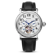 Leisure Automatic Mechanical Genuine Leather Waterproof Watch with Rome Digital Business for Various Occasions M170s Black