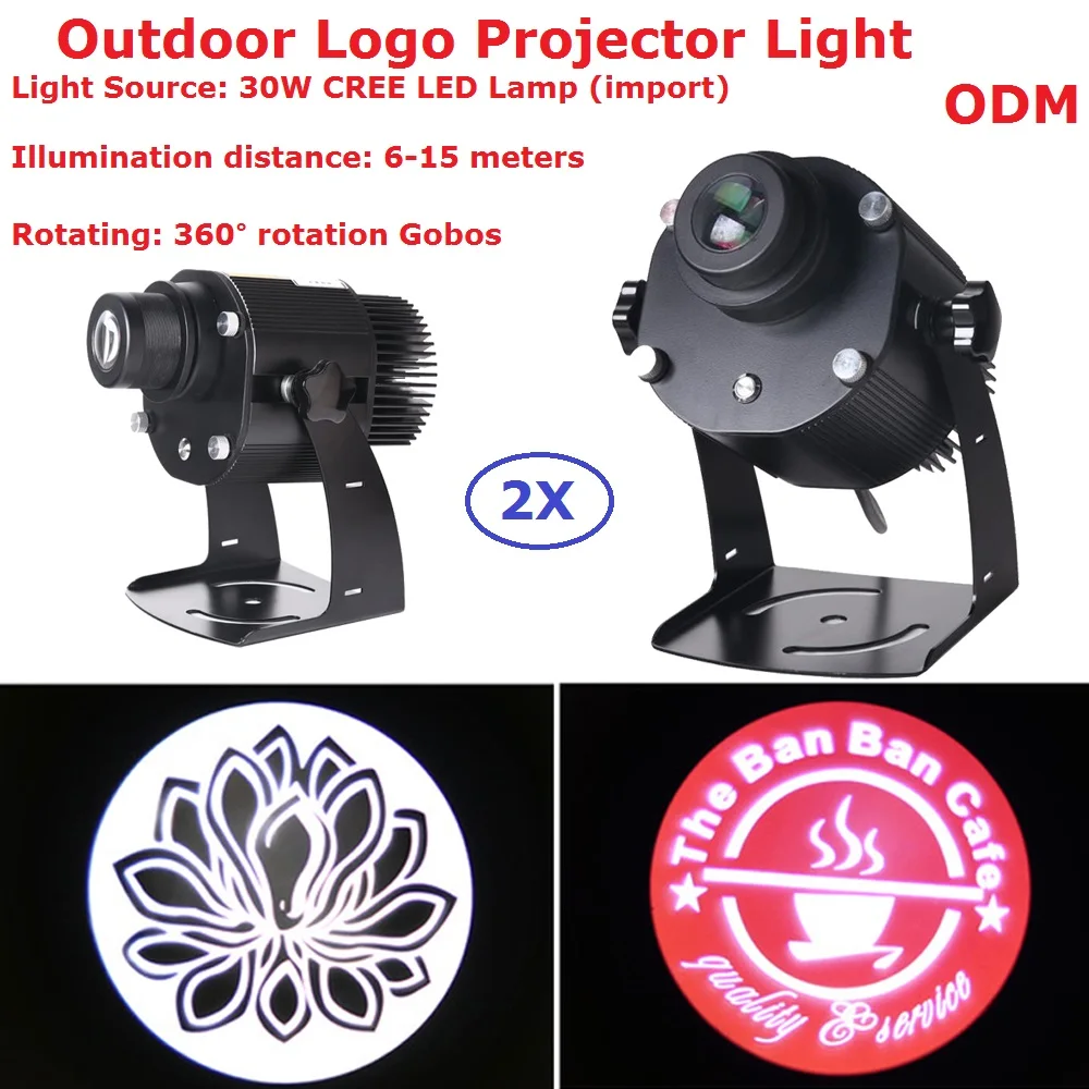 2 XLot логотип проектор огни 30 Вт CREE светодио дный Светодиодная лампа магазин почта Ресторан Добро пожаловать лазерный проектор Тени Дизайн