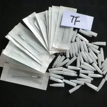 Высокое качество продвижение 7F насадки для перманентного макияжа+ стерилизованные татуировки перманентные иглы для макияжа(100 шт каждого