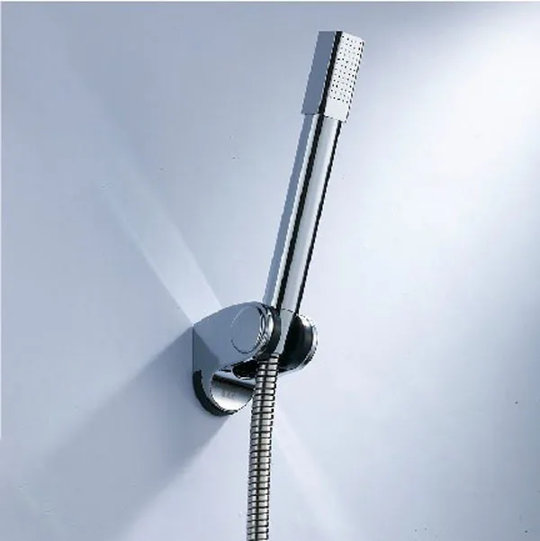 

Wall Mounted Chrome Bras Handheld Shower Set+Shower Head Bracket+Flexible Hose