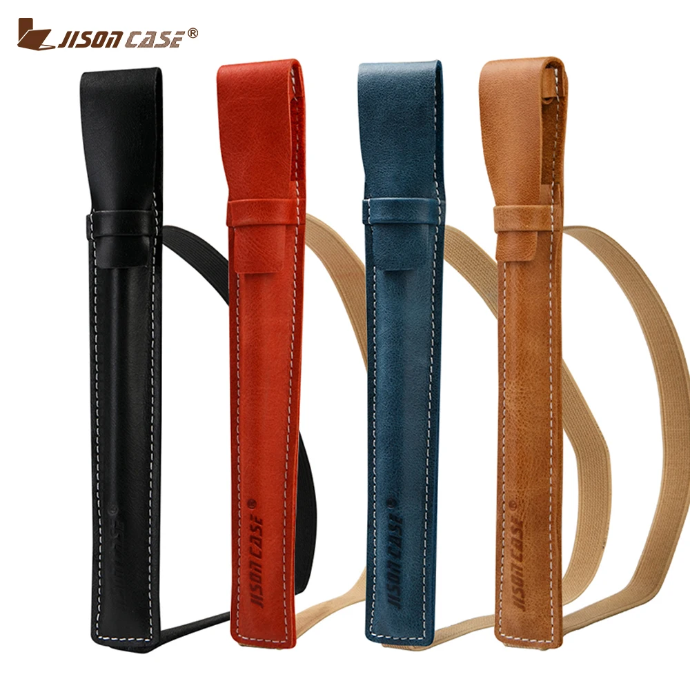 

Jisoncase Genuine Leather Sleeve for Apple Pencil Case Cover Adjustable Pouch Bag for iPad Pro 9.7 10.5 12.9 inch Pencil Sleeve