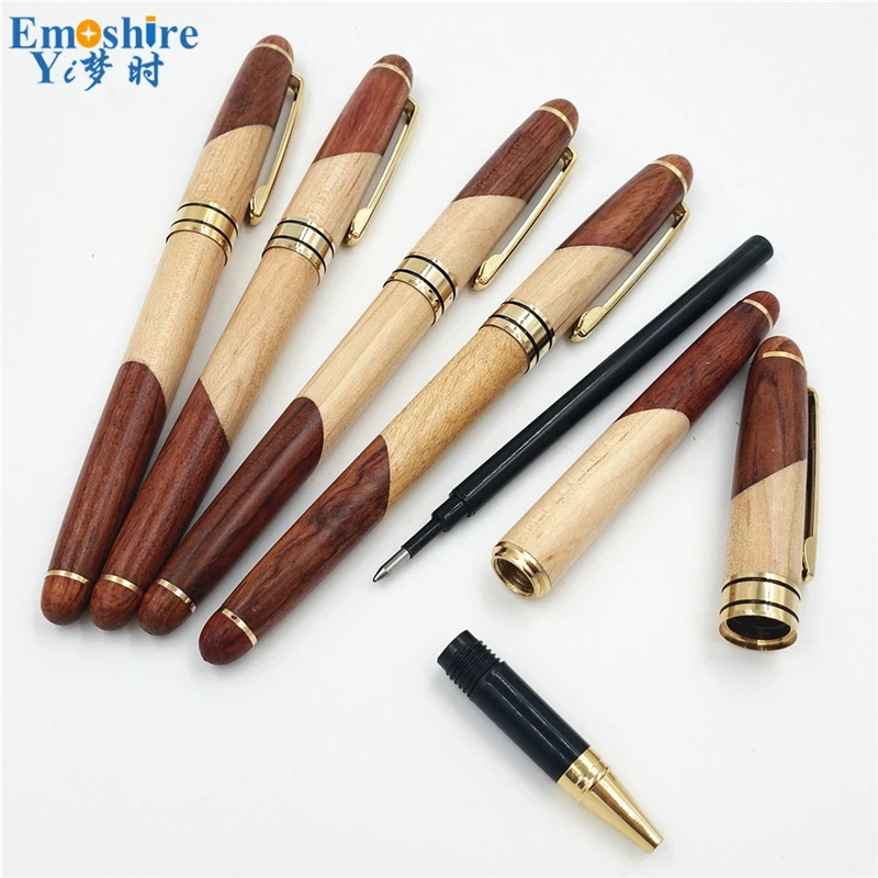 Emoshire Factory direct flower pear mahogany wood signature pen red wood pen Yiwu stationery wholesale custom (10)