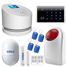 NEW KERUI 433Mhz W2 GSM Wifi Alarm Systems Security Home with TFT Color UI menu LCD display WI-FI GSM PSTN