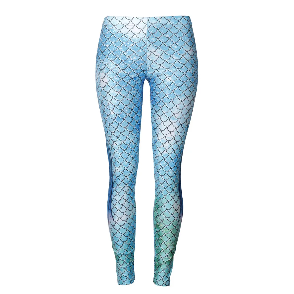 thermal leggings FCCEXIO New Galaxy Leggings Women Sexy Mermaid Legging Fish Scale Leggins Fitness Colorful Puls Size Elasticity Legins 3D Pants lularoe leggings