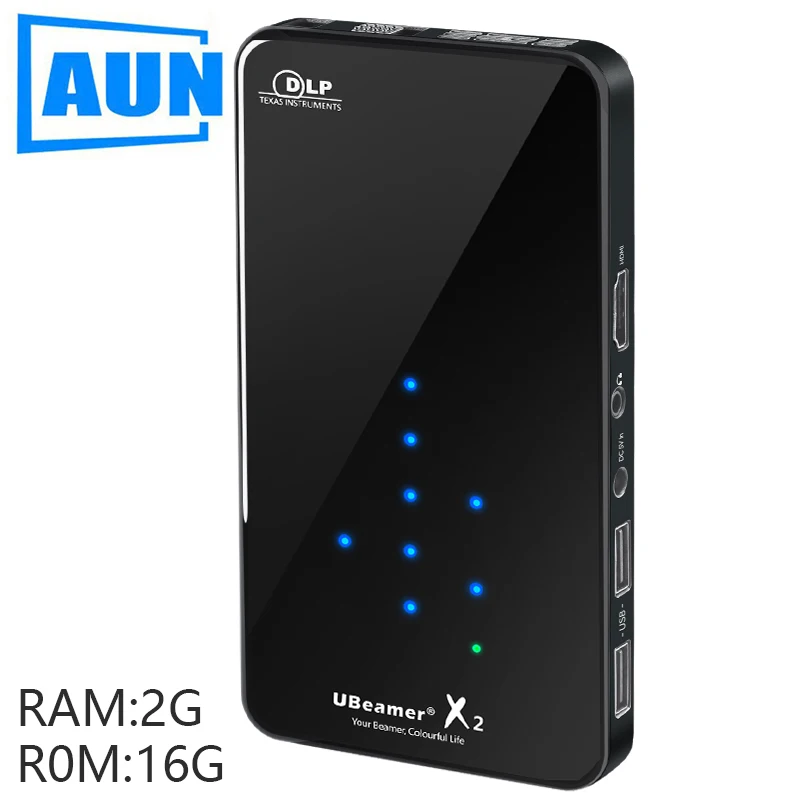 عون جهاز عرض (بروجكتور) ليد X2. 3D متعاطي المخدرات. بنيت في الروبوت ، WIFI/بلوتوث. جهاز عرض صغير للمنزل السينما. دعم 1080 P (اختياري صوت)