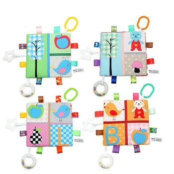 

Newborn Cartoon Animal Rattle Toy Baby Toddler Kids Plush Hanging Towel Toy Sleeping Appease Baby Toys