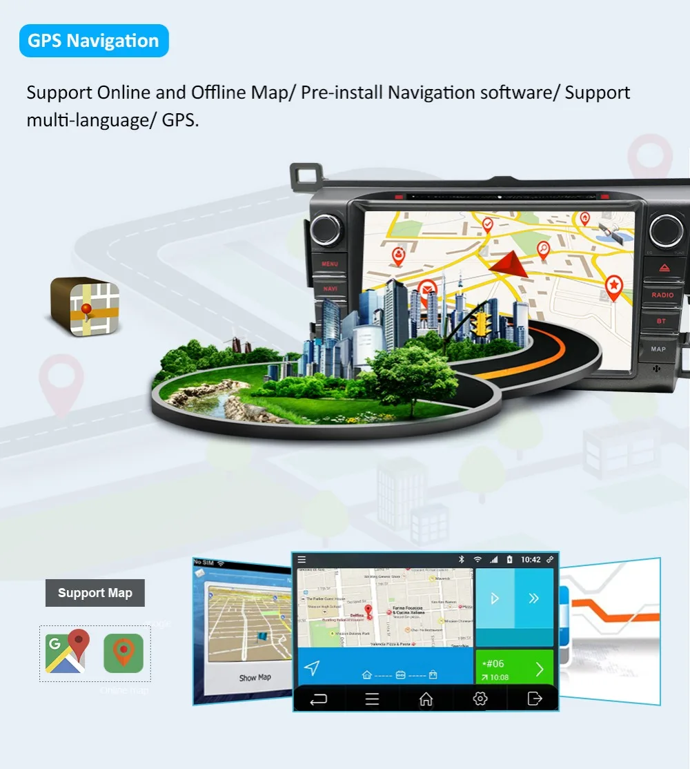 Cheap Android 9.0 2 din car radio GPS Car DVD Player For Toyota RAV4 RAV 4 2013 2014 2015 2016 bluetooth wifi RDS WIFI car multimedia 10