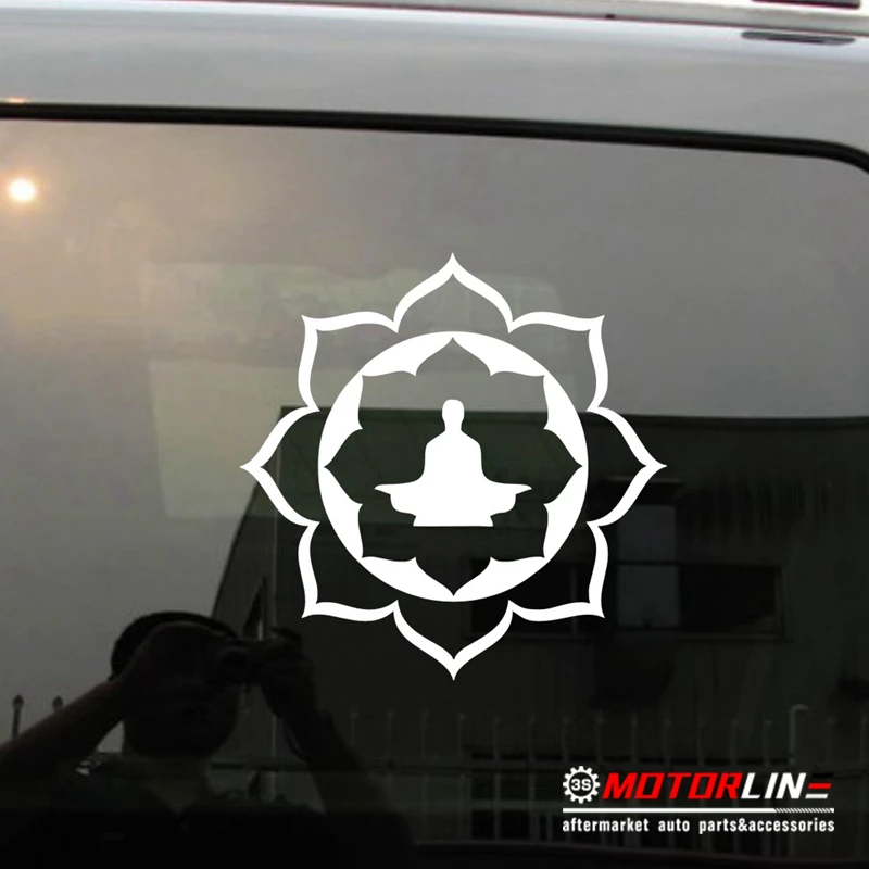 Buddha Buddhism Lotus Car Decal Die cut no background pick color and
