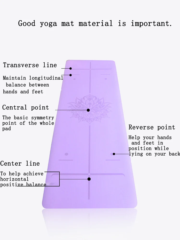 5 мм TPE коврик для йоги с позиционной линией не скользит Acupressure упражнение коврик для начинающих окружающей среды Фитнес Спортивные маты с
