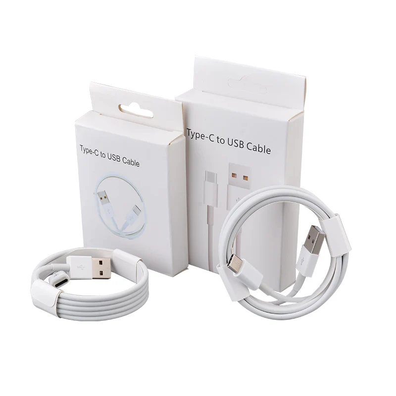 

50pcs/ 1M 2M Type C USB Cable For Samsung Type-c Plug Charging harger Adapter For Samsung S8 S9 USB-C Phone Cables With Package