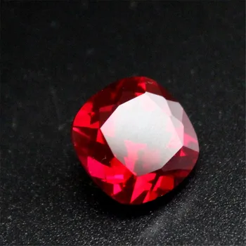 

Joanlyn Ruby Square Faceted Gemstone Cushion Cut Ruby Gem Multiple Sizes to Choose C28R