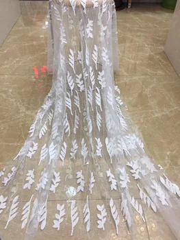 

sequin fabric New pattern 5yards AX224# off white mesh lace fabric for bridal wedding dress/sawing Free shipping