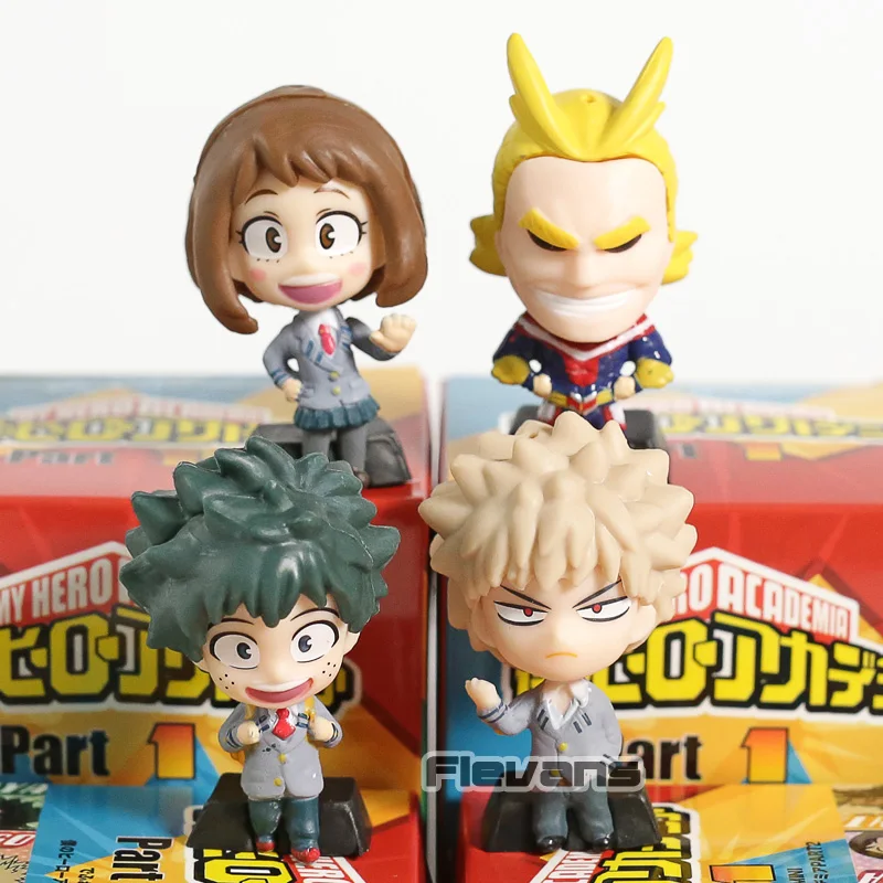 My Hero Academy Midoriya Izuku Todoroki Shoto Aizawa Shota Asui Tsuyu Kaminari Denki мини ПВХ Фигурки игрушки набор - Цвет: A