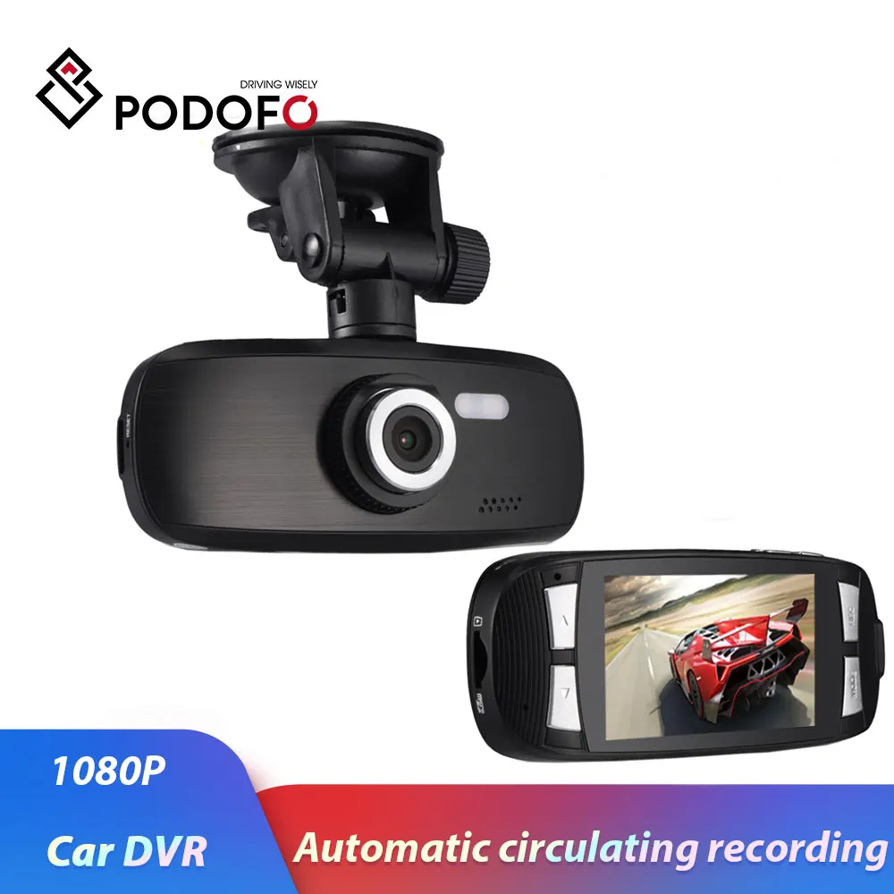Podofo Dash Cam Оригинальный Автомобильный видеорегистратор G1w с Novatek 96650 + технология Wdr