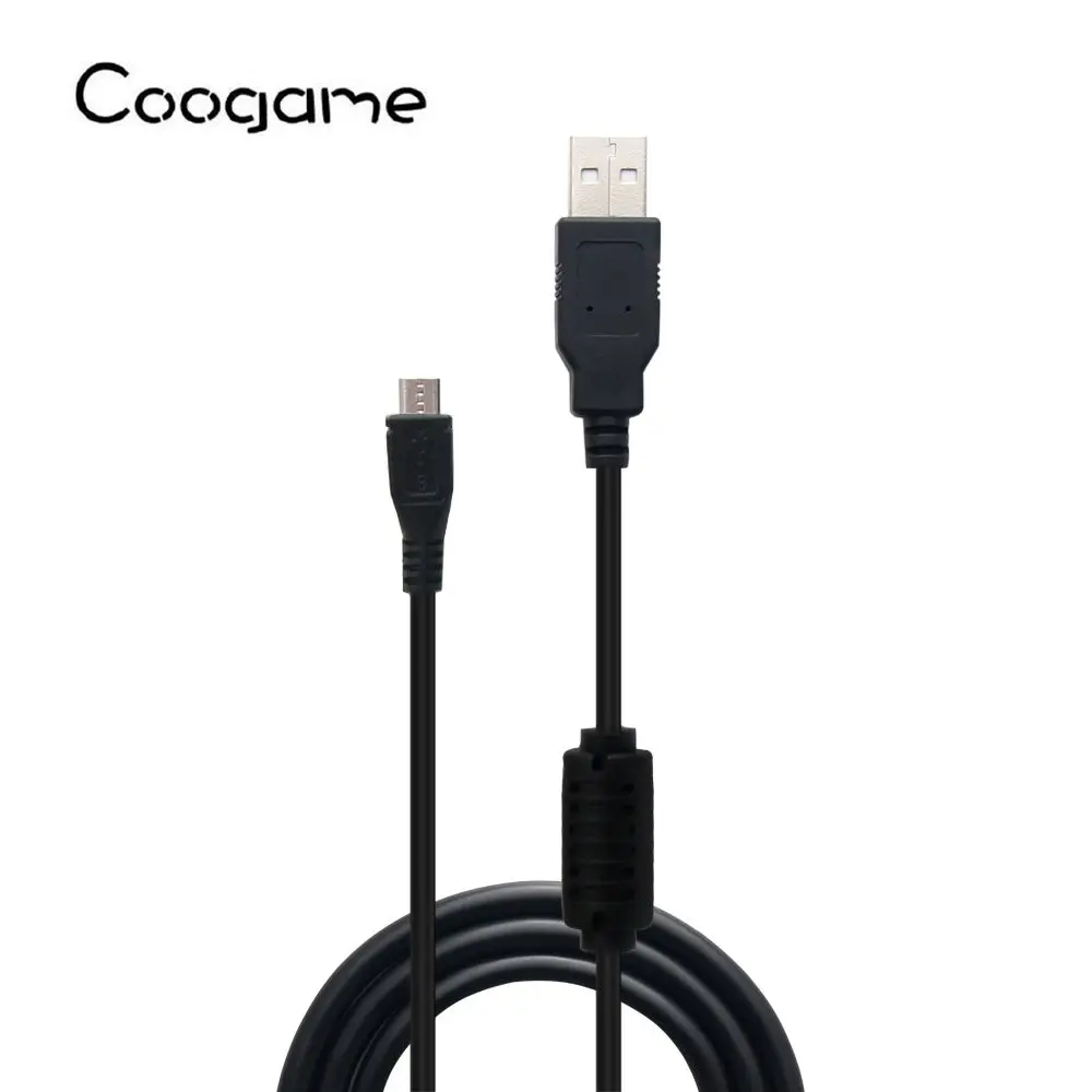 Black USB Data Charger Cable For Sony PlayStation 4 Console and