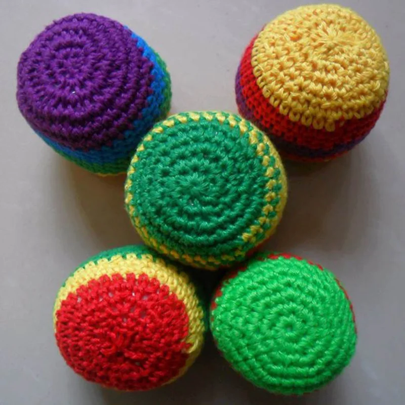 

Round Sandbags Handmade Children Magic Juggling Ball Sacks Footbag For Kid Randomy Color Ball Toy