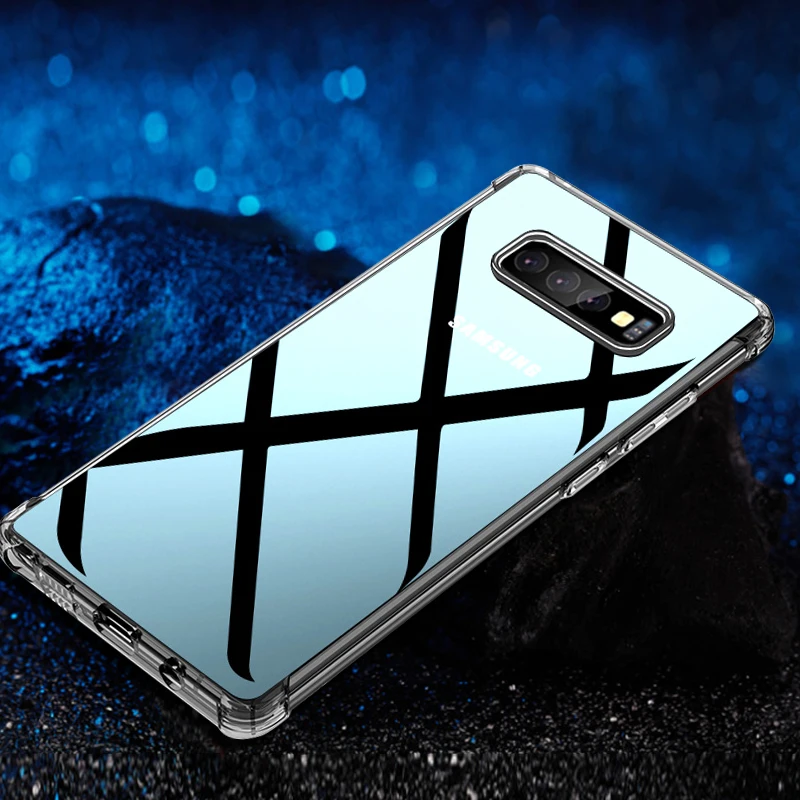 

Full Protection Anti-knock TPU Silicone Cases For Samsung Galaxy S10 Plus S10e Transparent Back Cover For Samsung S10 Plus S10 e