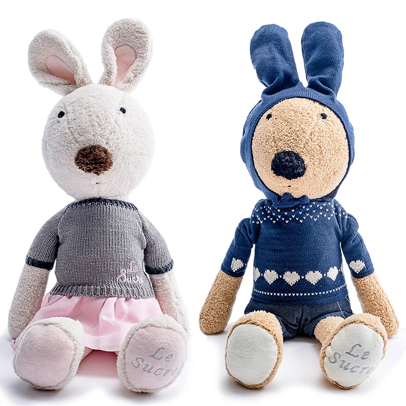 

le sucre 60cm Kawaii bunny rabbit plush toys High-quality Stuffed dolls wearing lovely clothes clothing can be take off