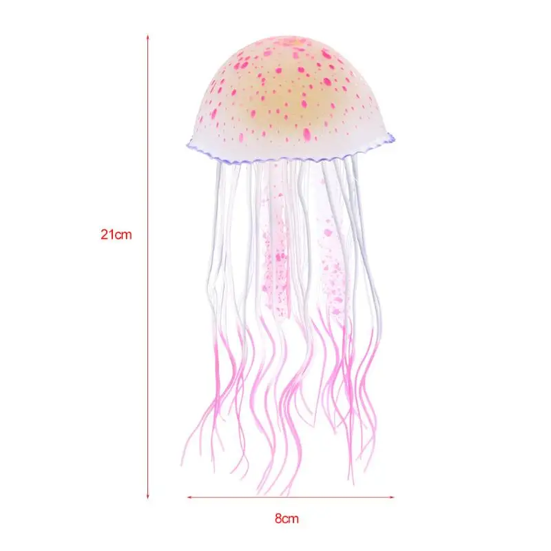 Силиконовые искусственные Медузы светится в темноте плавать аквариум украшения Аксессуары