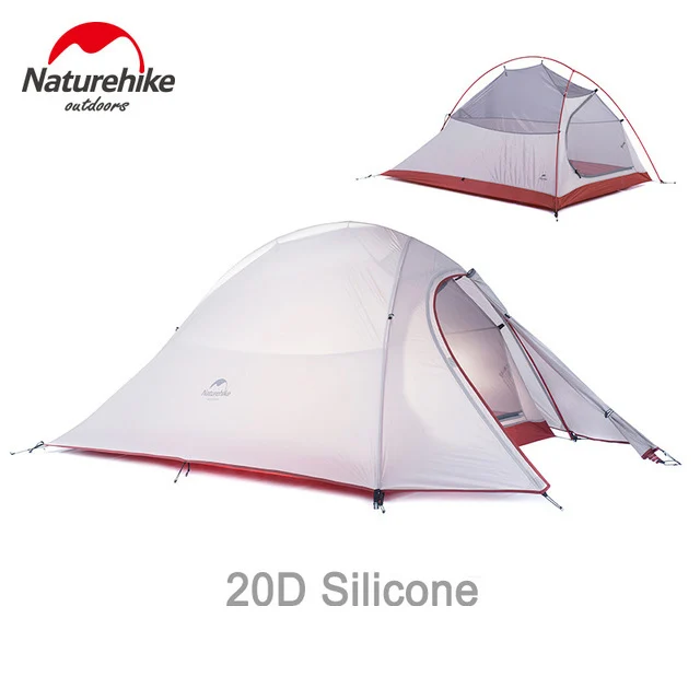 DHL,, NatureHike Cloud Up Series, 2 человека, палатка, сверхлегкая, 20D, силиконовая ткань, палатки для кемпинга, палатки для улицы - Цвет: 20D gray