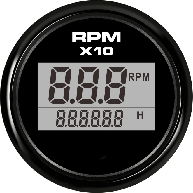 

1pc New Style 52mm Tachometer Gauges 0-9900 Marine Rev Counters 9-32v Waterproof Revolution Meters with Backlight for Auto Boat