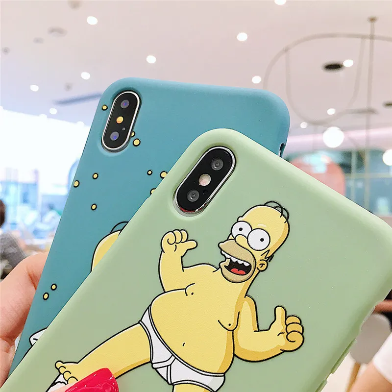 GYKZ чехол для телефона с мультипликационным принтом Homer J. Simpsons для iPhone XS MAX XR X 11 Pro 7 8 6 6s Plus, мягкая силиконовая тонкая задняя крышка, чехлы