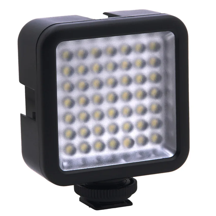 

W49 Mini Interlock Camera LED Video Light Dimmable Camcorder Panel Lamp W/ Shoe Mount Adapter for Canon Nikon Sony DSLR