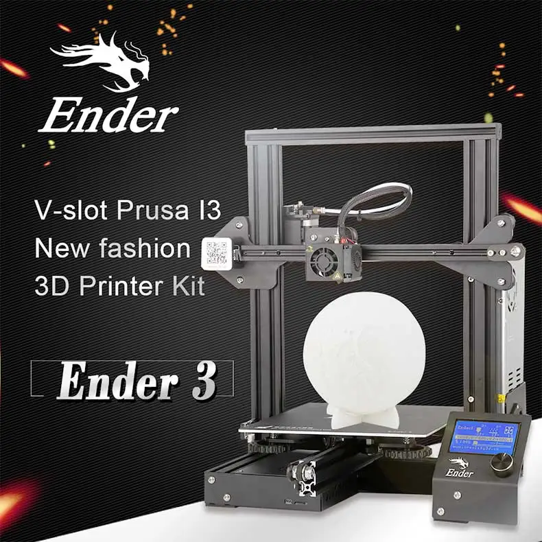 Новейший Ender-3 Creality 3d принтер DIY Kit v-слот prusa I3 Обновление выключение Макс температура 110C