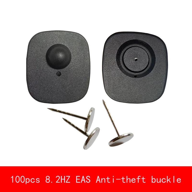 

100pcs 8.2HZ radio frequency EAS Anti-theft buckle strong magnet tag remover 19MM Needle