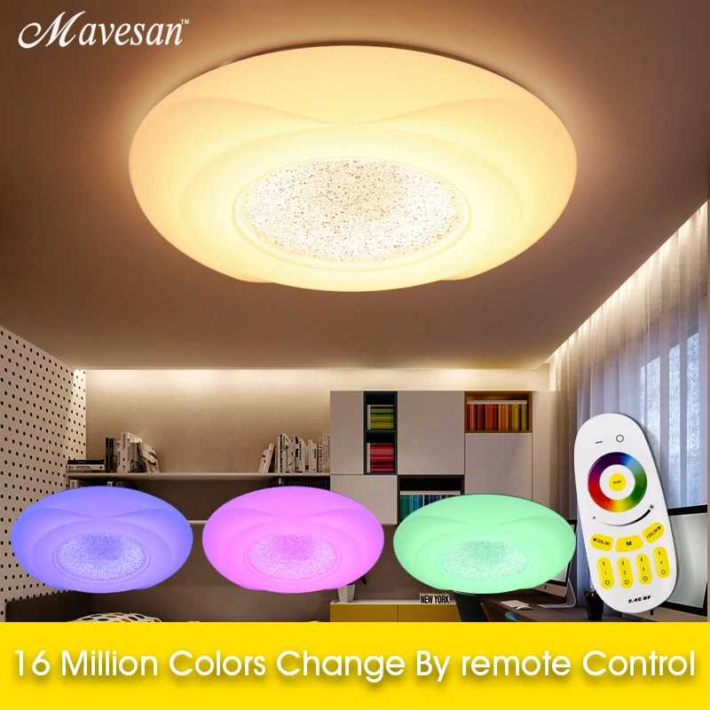 

RGB LED ceiling lights fixtures for Bed room living roon Remote 36W led room light moder Lamp plafoniere balkon indoor light
