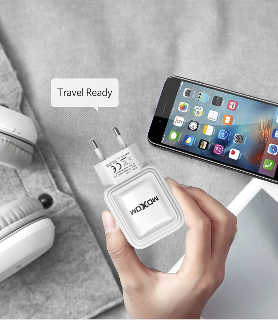MOXOM USB Зарядное устройство для iPhone X 8 7 iPad USB настенное Зарядное устройство для samsung S9 Xiaomi huawei мобильного телефона Зарядное устройство USB Зарядное устройство