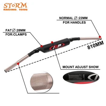 

Motorcycle Double Decker Handlebar Tubes With Bar Pad Grips For KTM SX SXF EXC CRF YZF WRF RMZ DRZ KLX KXF Motocross