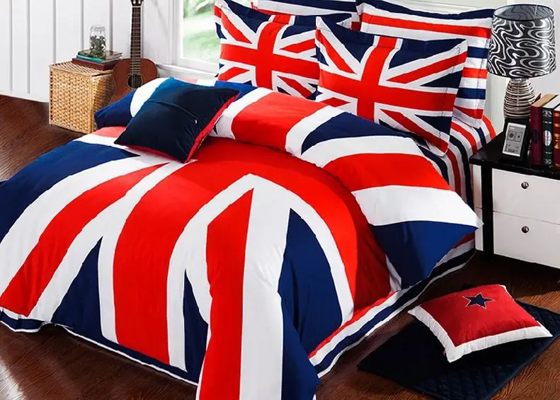 British flag bedding set striped duvet cover quilt sheets bedspreads