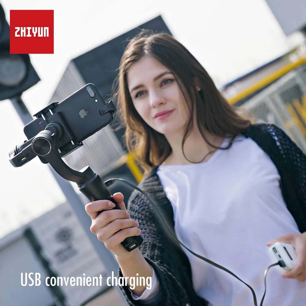 zhi yun Zhiyun Official Smooth Q Handheld Gimbal stabilizer 3-Axis Smartphone Stabilizer for iPhone Samsung Huawei Xiaomi feiyutech fy spg c 3 axis handheld smartphone gimbal stabilizer for xiaomi huawei iphone professional selfie stick pk smooth q