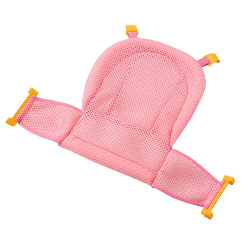 Безопасная детская Регулируемая Ванна Нескользящая душевая шайба сетка детская Ванна сетка - Цвет: Розовый