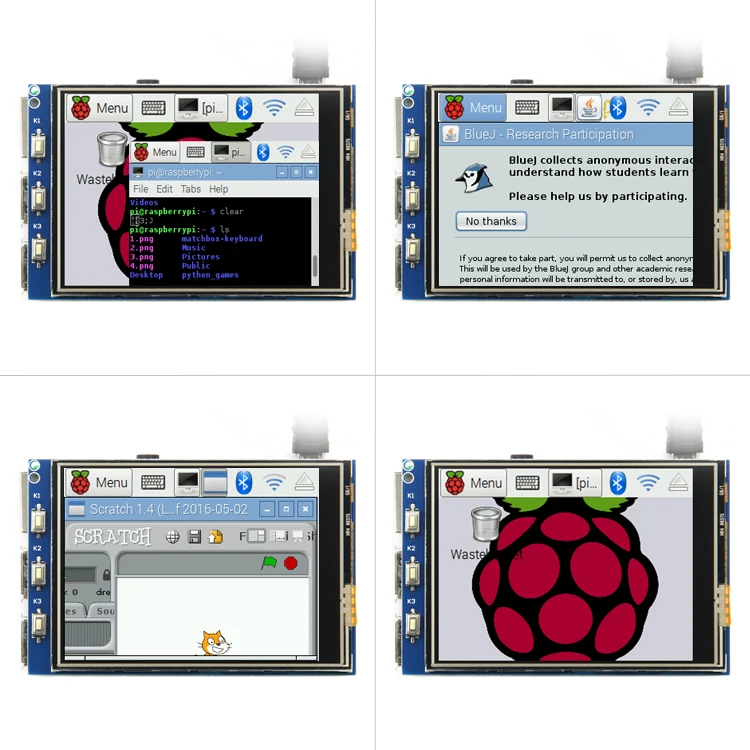 3,2 дюймовый резистивный сенсорный ЖК-дисплей 320X240 мм Raspberry Pi 3 B + плюс модель экрана