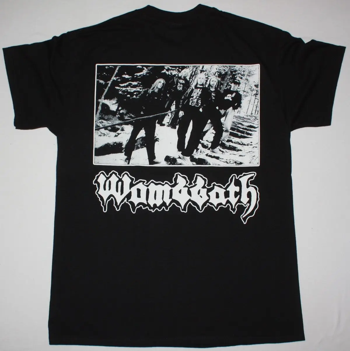 WOMBBATH внутренний едкая мучает 1993 DEATH METAL жестокость Новая черная футболка из 100%