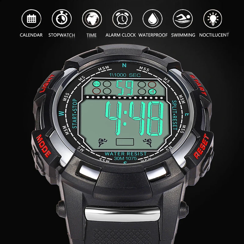 

Dash Board LED Watch Sports Casual Digital Display Males Quartz Watch Electronics Men Clock Wristwatch Relogio Masculino