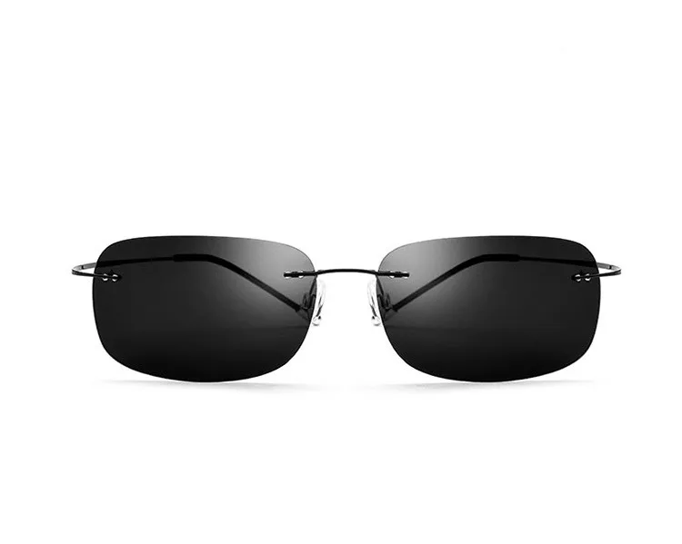 Новое поступление Ультра-светильник, Модные поляризованные титановые солнцезащитные очки без оправы, Классические уф400 солнечные очки, солнцезащитные очки