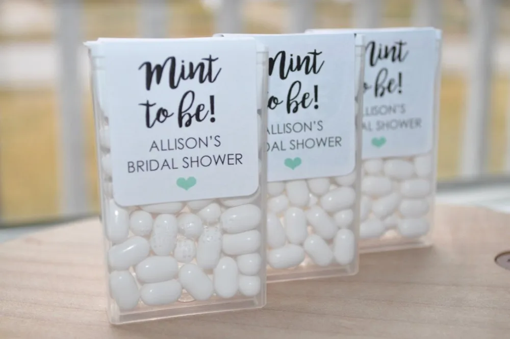 Mint to be Wedding Favors Lables, Custom, Mint to be Stickers, Bridal Shower, NOT include Box or Candies, 50 Pieces