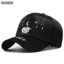 SILOQIN/Милая бейсбольная Кепка с вышивкой в виде котенка; женская модная шапка в стиле хип-хоп; Новинка года; регулируемая Спортивная Кепка с буквенным принтом; s