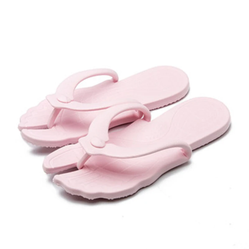 Летние женские шлепанцы; модные сандалии; удобные шлепанцы на плоской подошве высокого качества; Вьетнамки; женская обувь для пляжного отдыха; Прямая - Цвет: pink