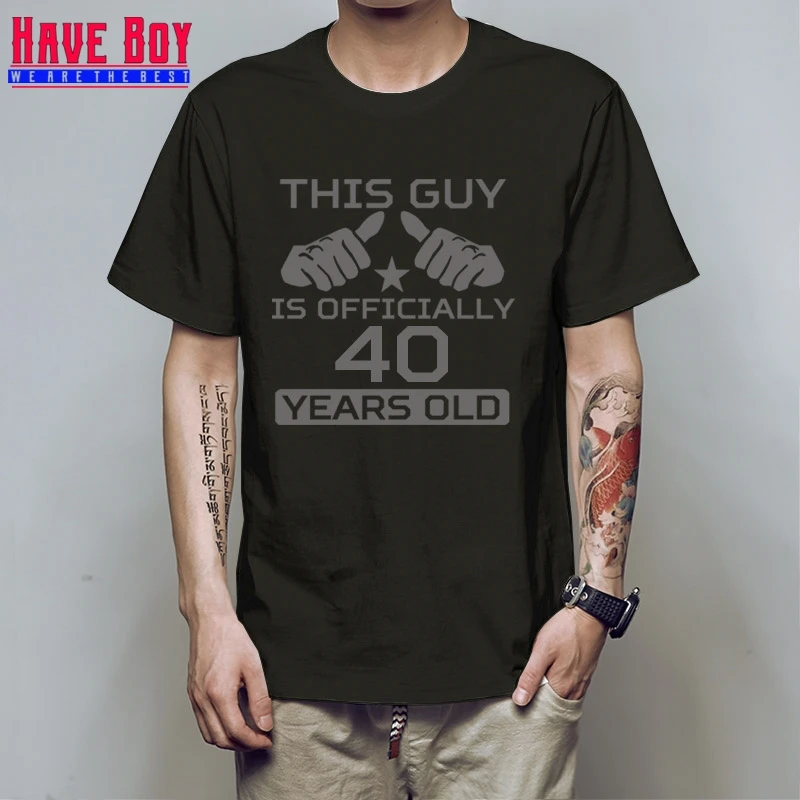 Футболка на день рождения для мальчика футболка 40 лет рубашка подарок Bday Ideas