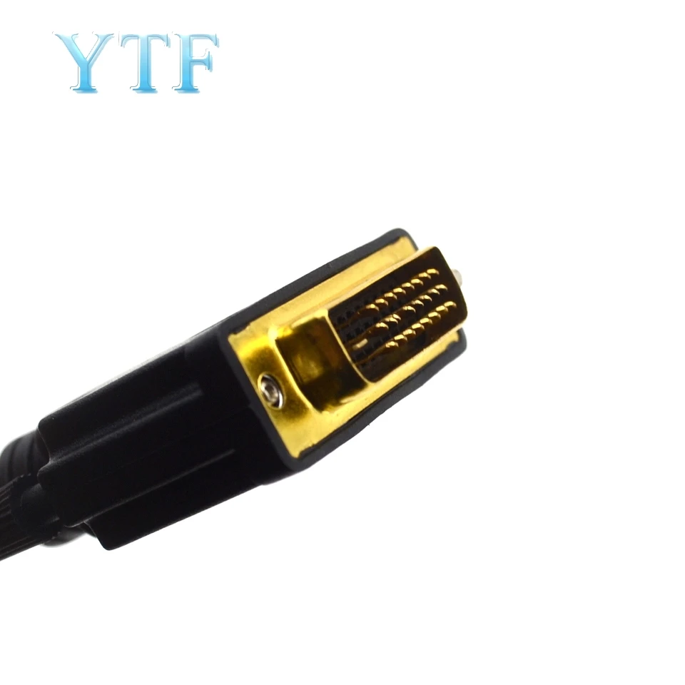  Audio Video Cavi Veloce Turn Dvi 24 + 1 Spille Adattatore Placcato Oro Maschio a Maschio 1080P Hd H