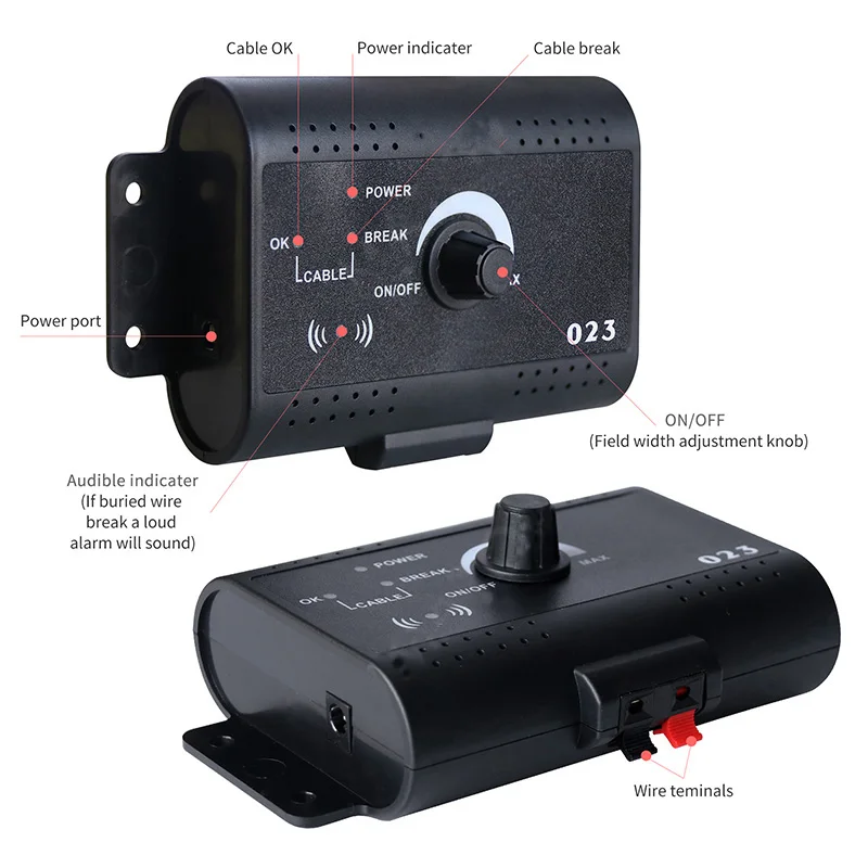 023 Safety Pet Dog Electric Fence With Waterproof Dog Electronic Training Collar Invisible Electric Dog Fence Containment System6