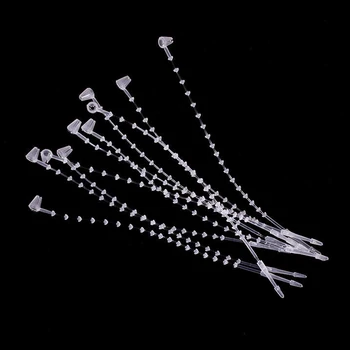 

3inch 1000pcs Transparent Plastic Snap Tag Rope Buckle Hand Needle Tip Head Snap Fastener Jewelry Display Card Accessories H2033