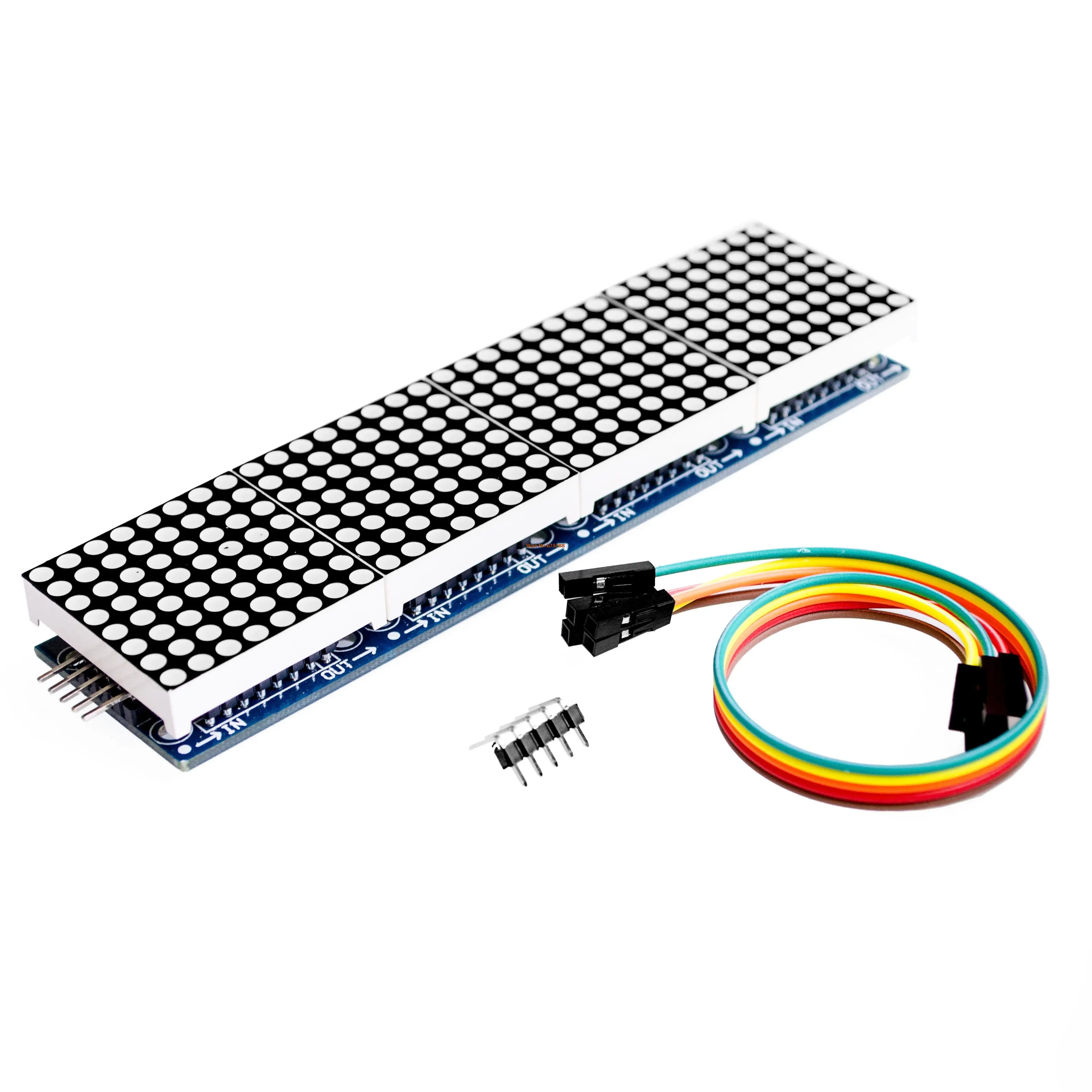 

MAX7219 Dot Matrix Module For Microcontroller 4 In One Display with 5P Line