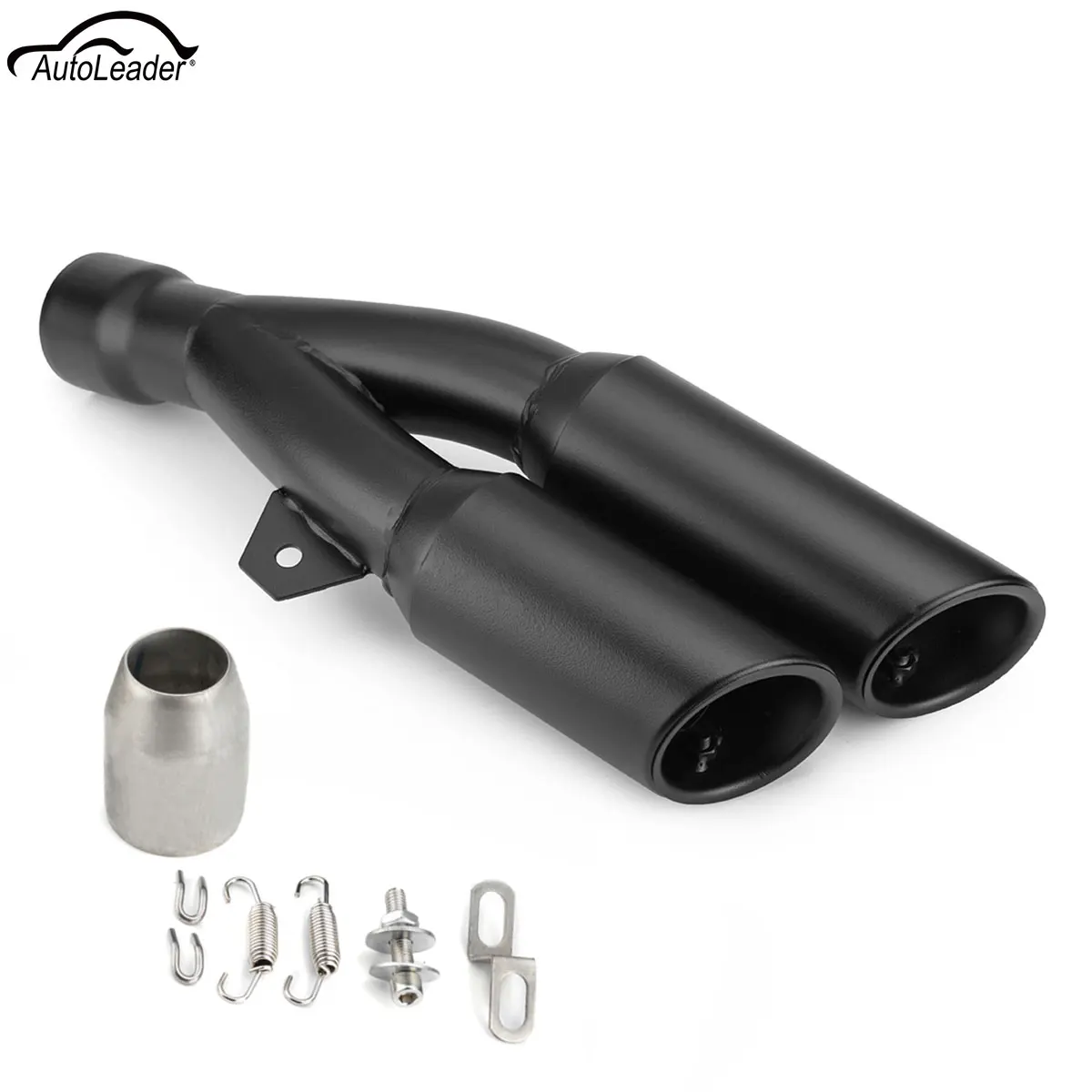 

Dual Outlet Exhaust 38-51mm Motorcycle Slip On Muffler Tail Vent Pipe Stainless Motorcycle Exhaust Modify Motocross Exhaust