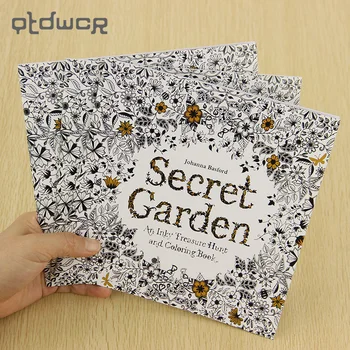 School Office Book Secret Garden 24 Pages Hand Painted Graffiti Coloring Books of the Relieve Stress Painting Book 1