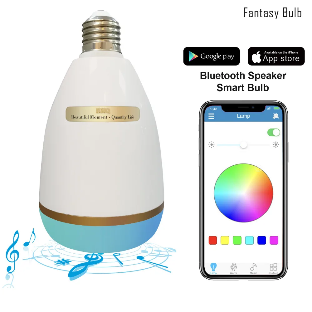 

Multifunctional LED Bluetooth Speaker E27 Dimmable Colorful Lights Interconnection Home Theater Speaker
